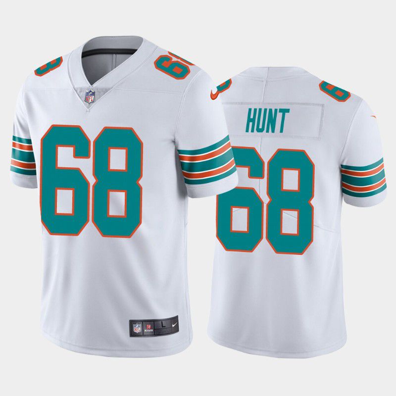 Men Miami Dolphins #68 Robert Hunt Nike White Limited NFL Jersey